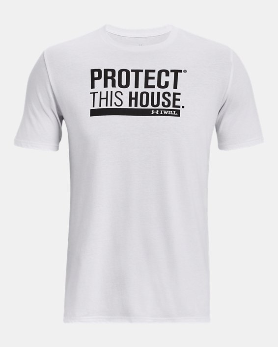 Tee-shirt à manches courtes UA Protect This House pour homme, White, pdpMainDesktop image number 4
